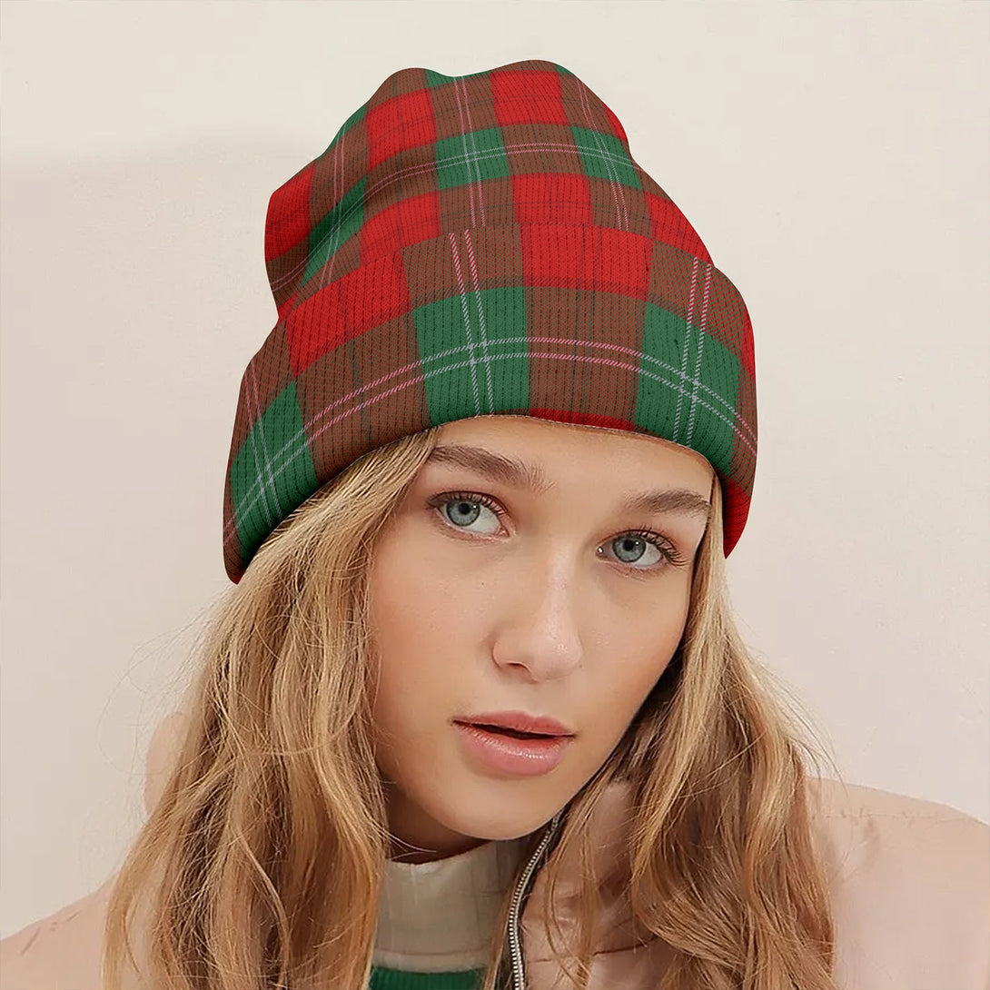 Lennox Modern Clan Badge Tartan Knitted Beanie