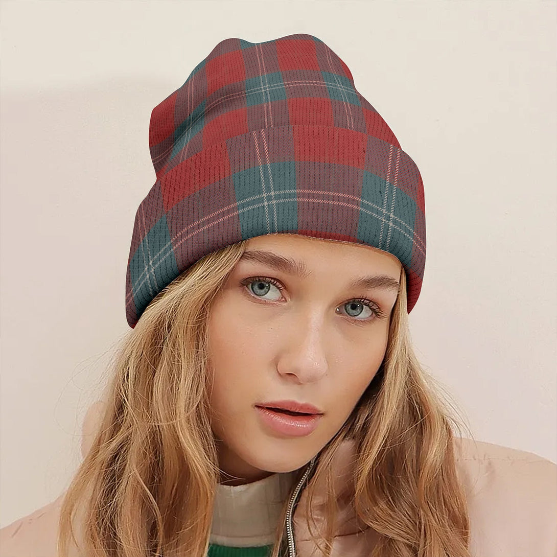 Lennox Weathered Clan Badge Tartan Knitted Beanie