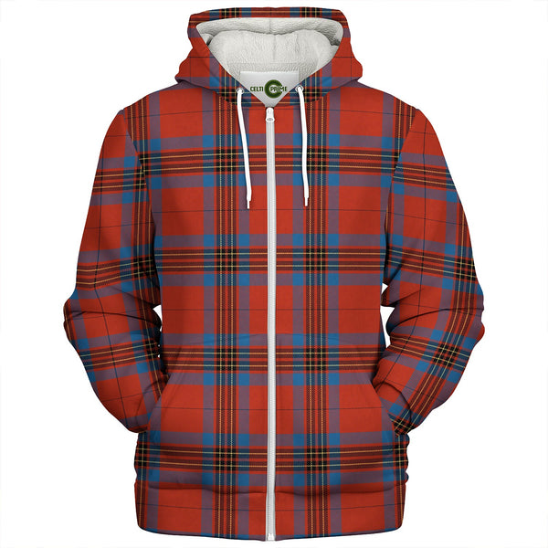 Leslie Ancient Clan Badge Tartan Sherpa Hoodie