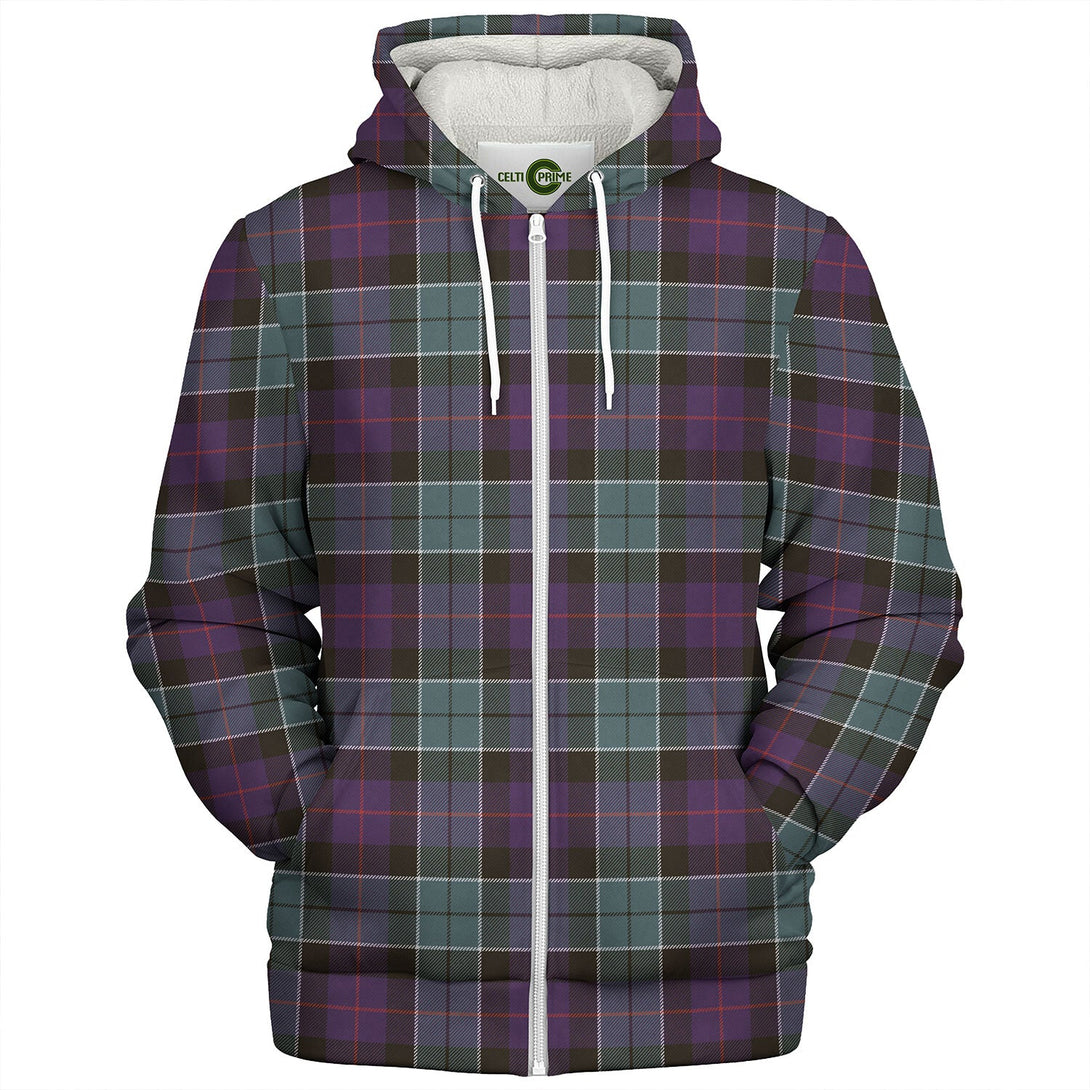 Leslie Hunting (Leslie Green) Weathered Tartan Sherpa Hoodie