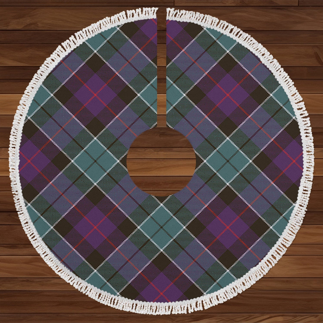 Leslie Hunting (Leslie Green) Weathered Tartan Christmas Tree Skirt