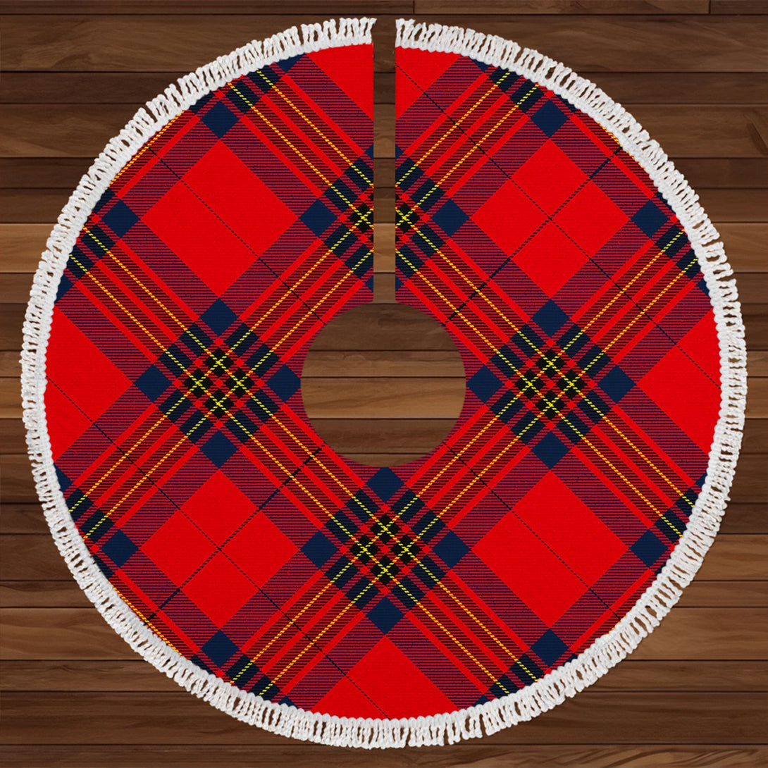 Leslie Modern Clan Badge Tartan Christmas Tree Skirt