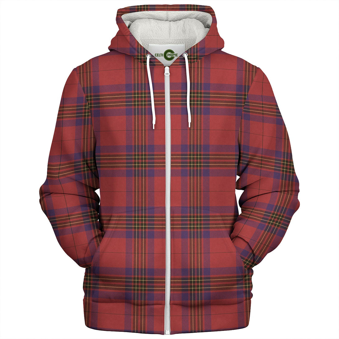 Leslie Weathered Tartan Sherpa Hoodie