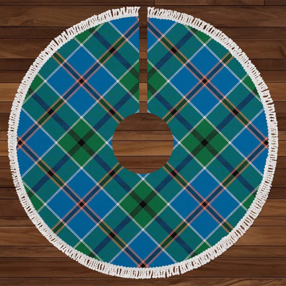 Leslie of the Hebrides Ancient Clan Badge Tartan Christmas Tree Skirt