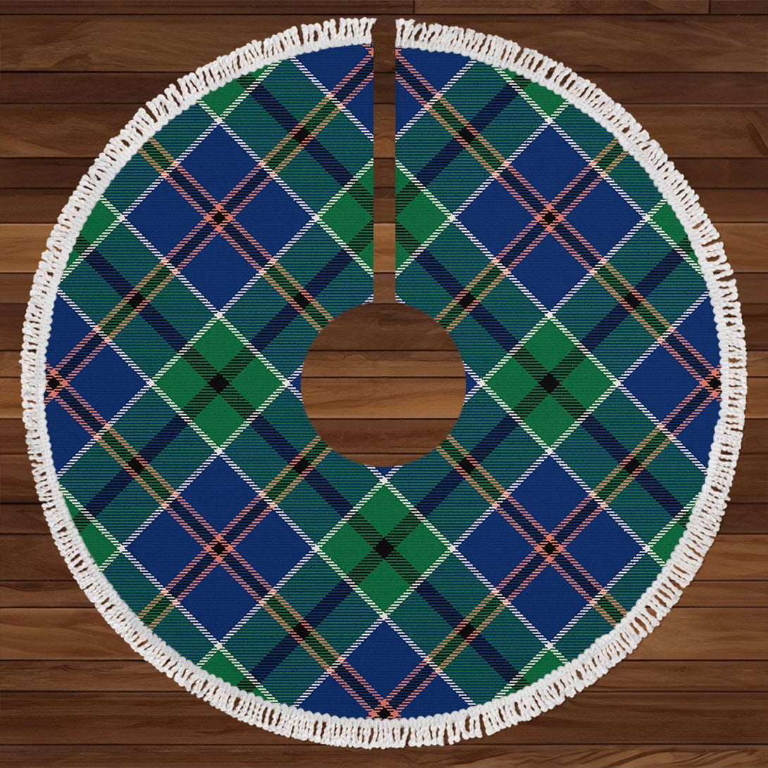 Leslie of the Hebrides Modern Clan Badge Tartan Christmas Tree Skirt