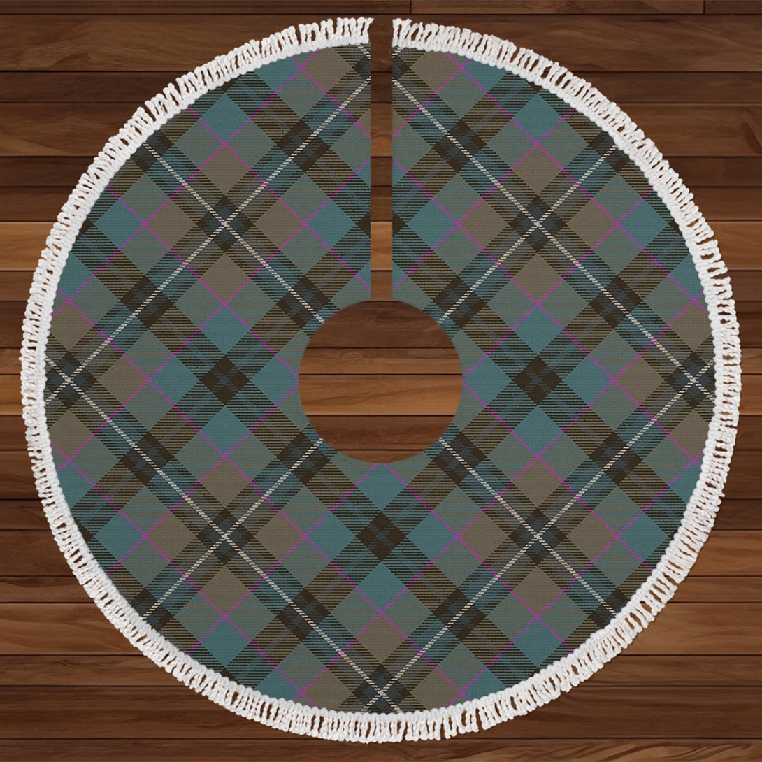 Linden Weathered Tartan Christmas Tree Skirt