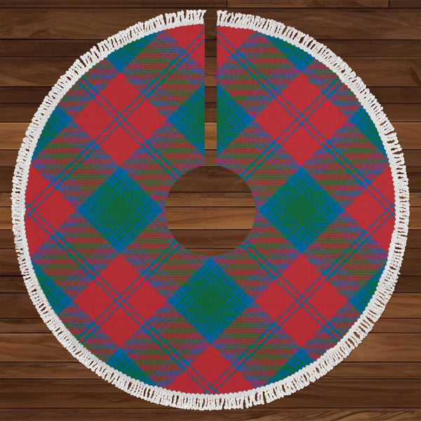 Lindsay Ancient Clan Badge Tartan Christmas Tree Skirt