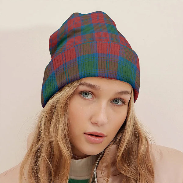 Lindsay Ancient Clan Badge Tartan Knitted Beanie