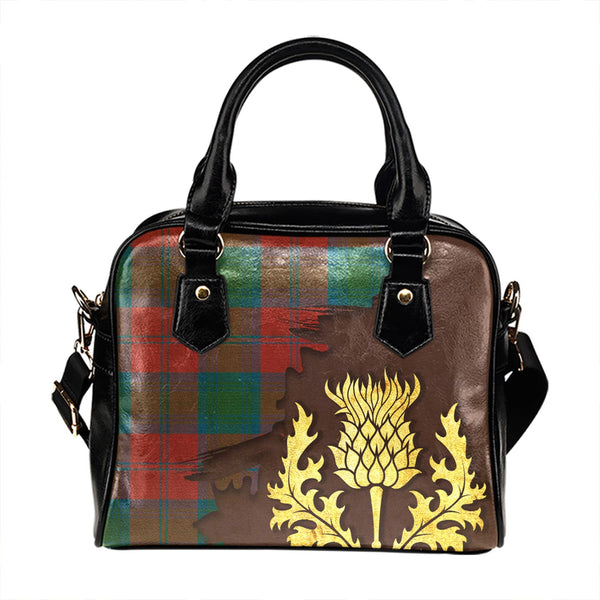 Lindsay Ancient Tartan Shoulder Handbag Thistle Oldest Style