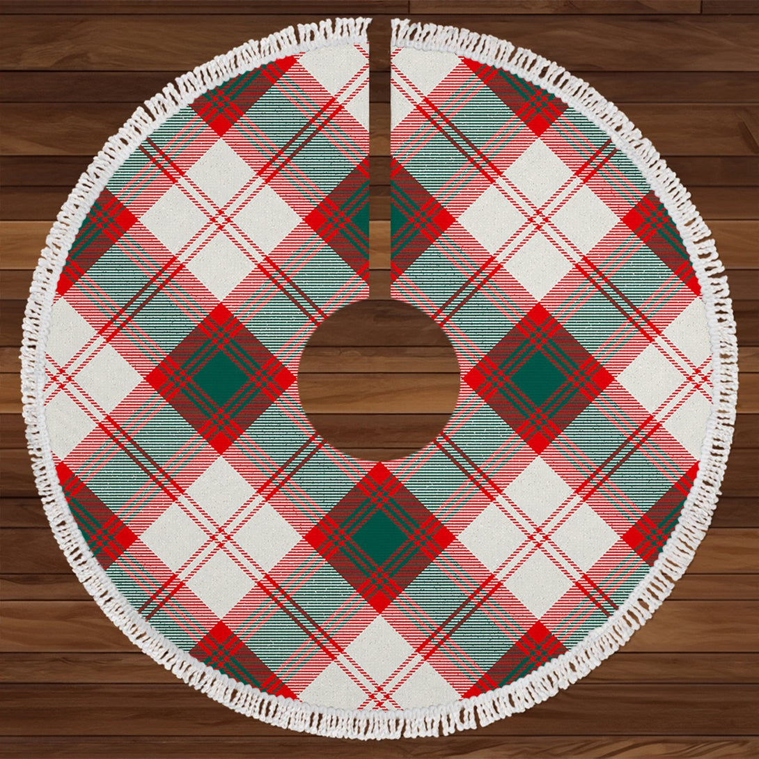 Lindsay Dress Dance Red Modern Tartan Christmas Tree Skirt