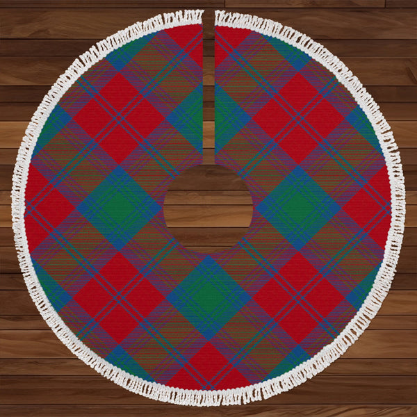 Lindsay Modern Clan Badge Tartan Christmas Tree Skirt