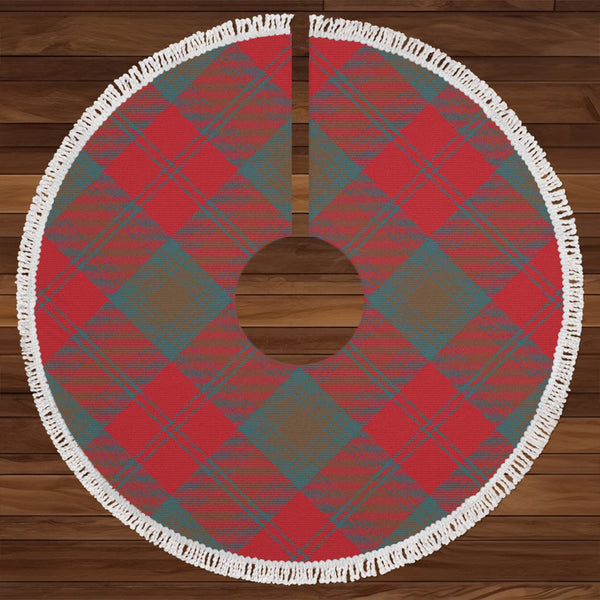 Lindsay Weathered Clan Badge Tartan Christmas Tree Skirt