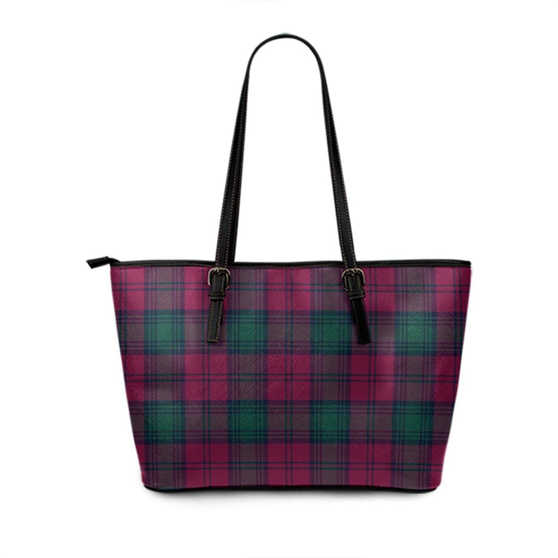 Lindsay 2 Modern Tartan Leather Tote Bag