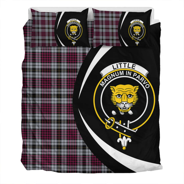 Little Dress Modern Clan Badge Tartan Bedding Set Circle Style