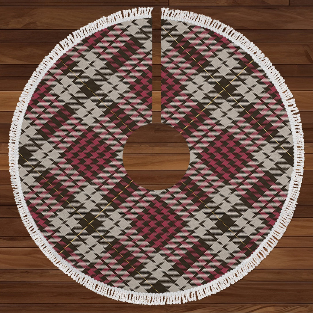 Little Dress Weathered Clan Badge Tartan Christmas Tree Skirt