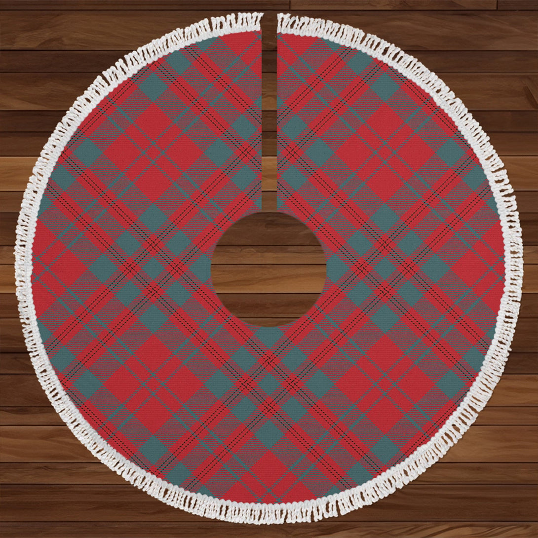 Livingstone Weathered Clan Badge Tartan Christmas Tree Skirt