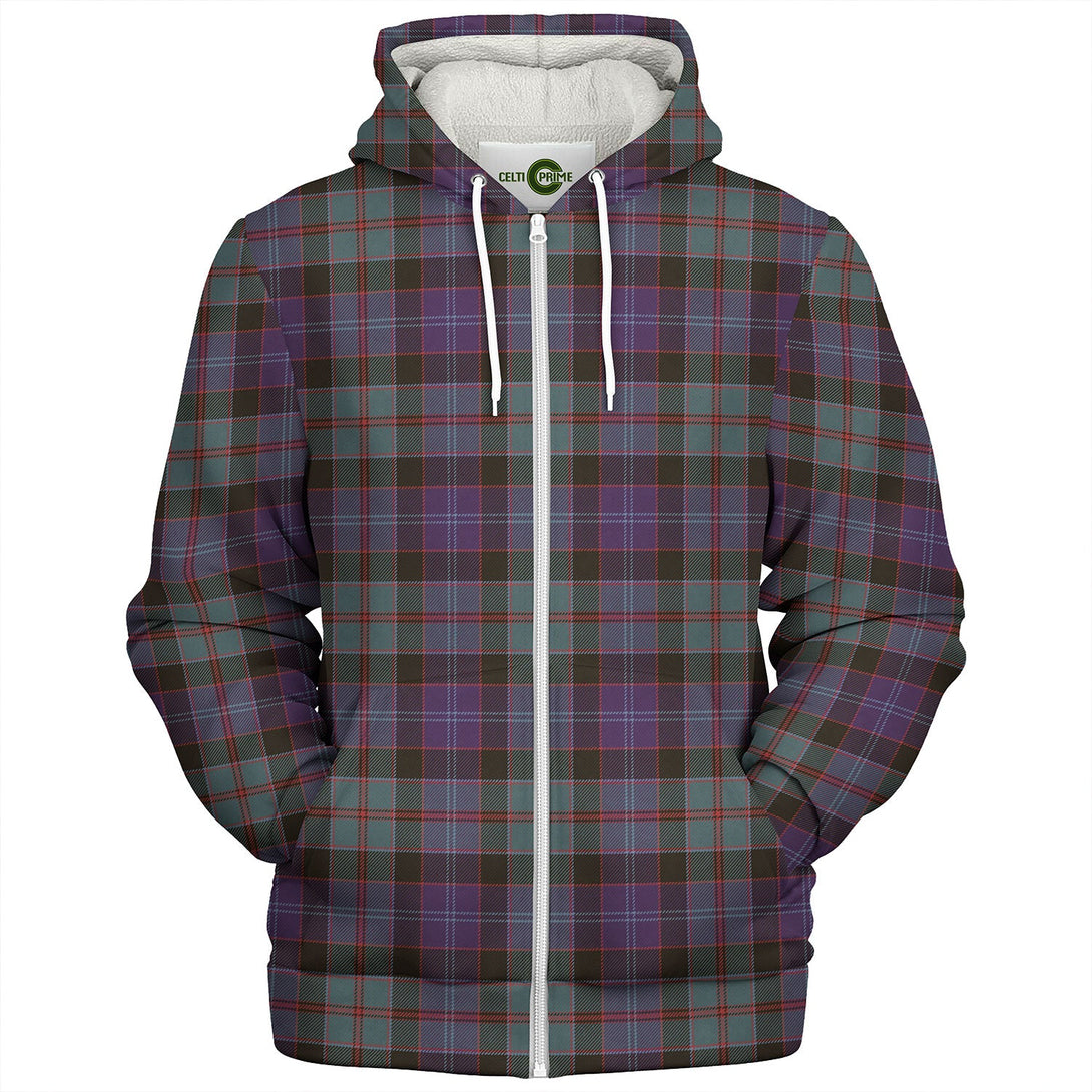 Lochaber Cameron Weathered Tartan Sherpa Hoodie