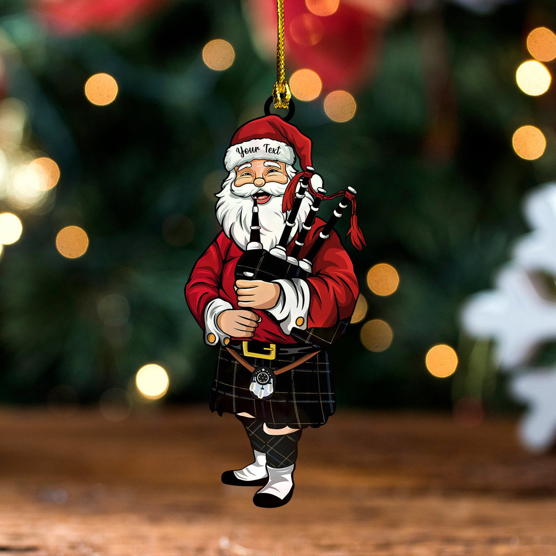 Lochaber Hesketh Tartan Wood Acrylic Ornament Santa Personalized