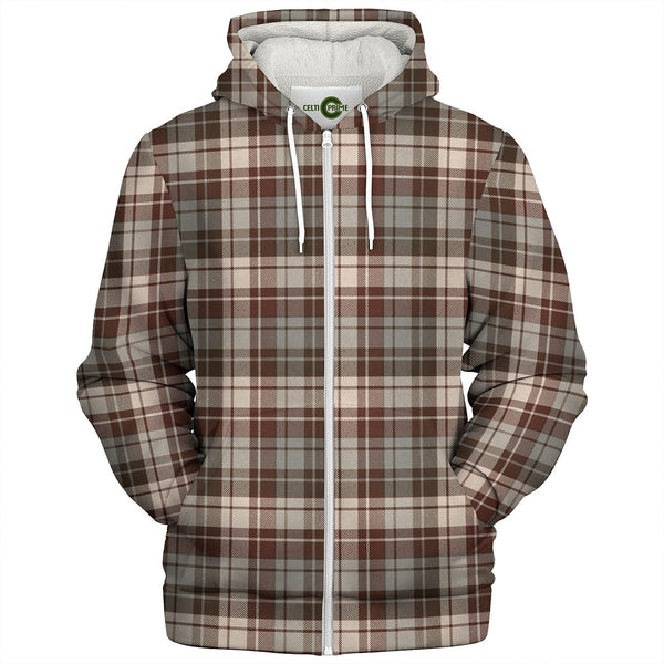 Lochaber Scrapbook Weathered Tartan Sherpa Hoodie