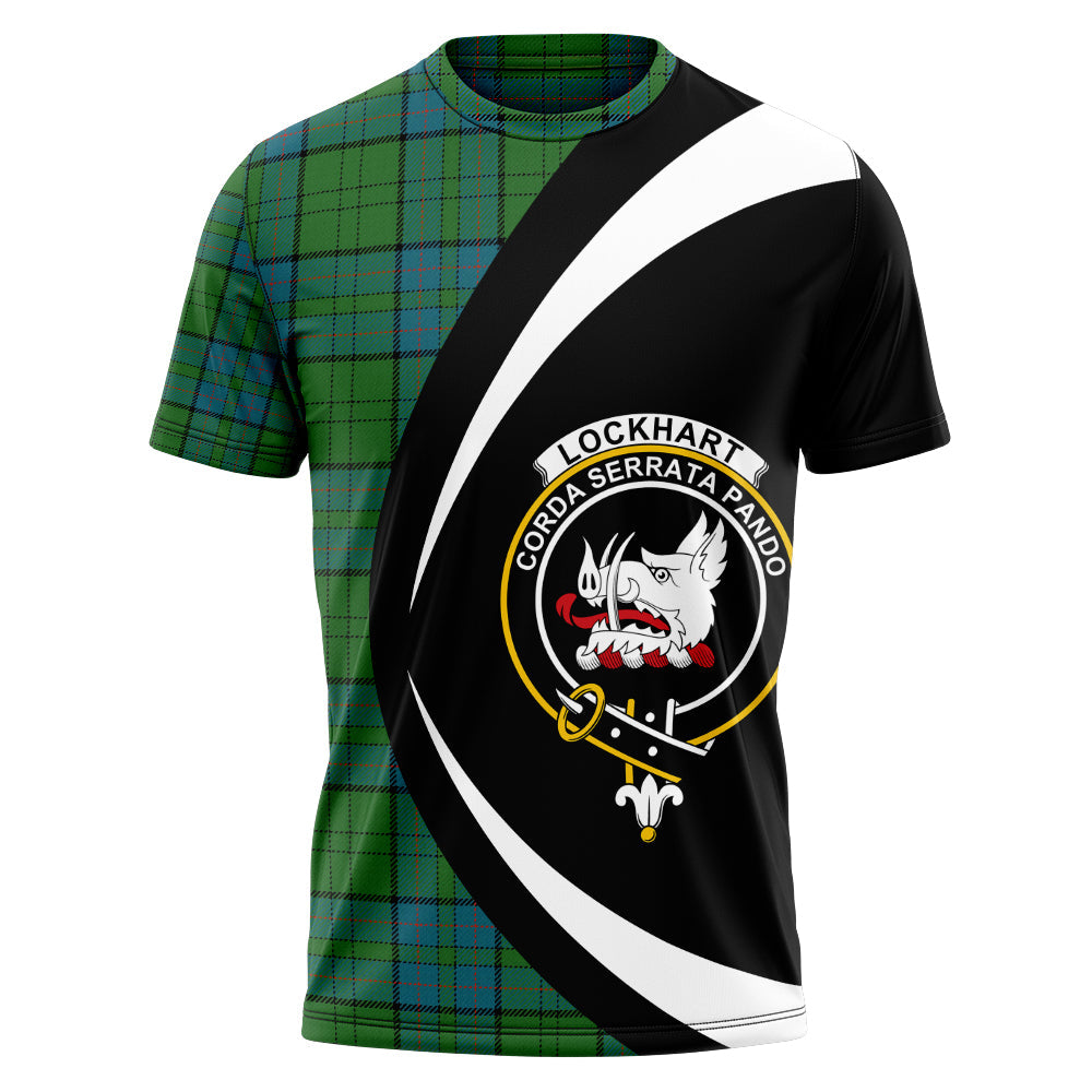 Lockhart Ancient Clan Badge Tartan T-Shirt Circle Style Personalized