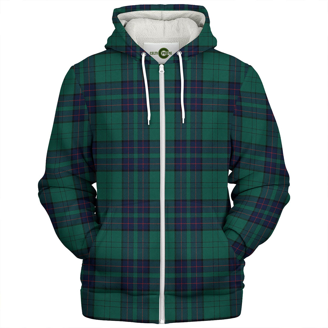 Lockhart Modern Clan Badge Tartan Sherpa Hoodie