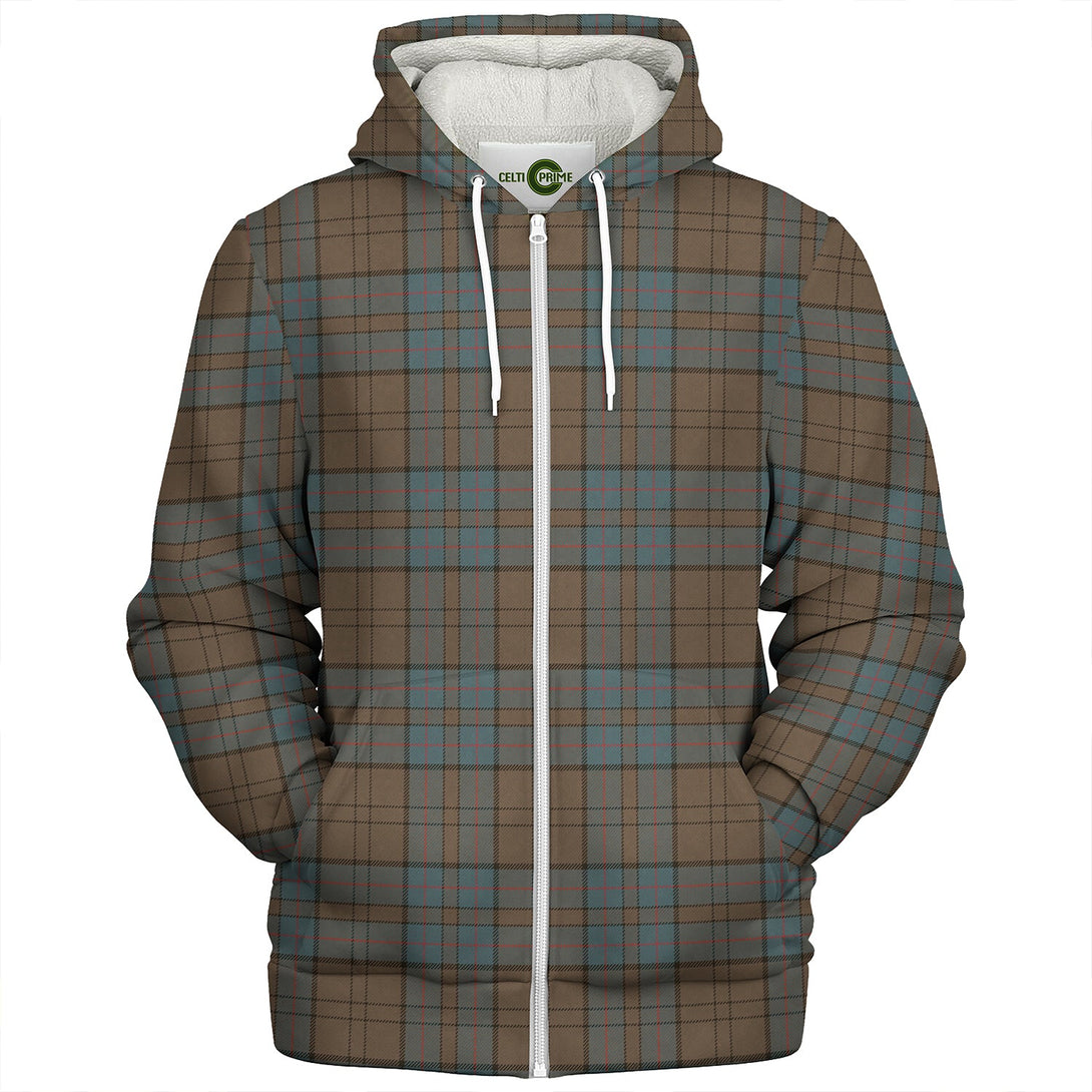 Lockhart Weathered Clan Badge Tartan Sherpa Hoodie