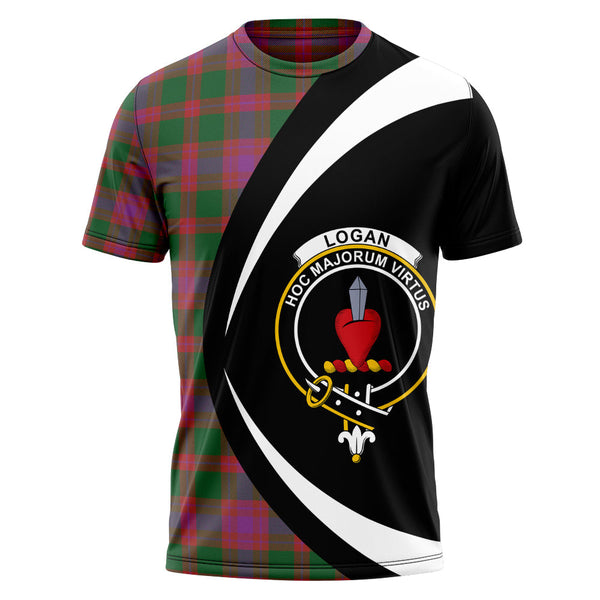 Logan Light Ancient Clan Badge Tartan T-Shirt Circle Style Personalized