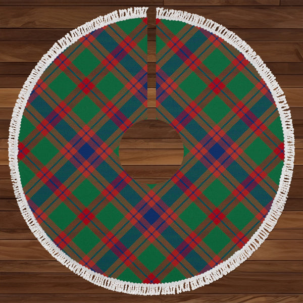 Logan Light Modern Clan Badge Tartan Christmas Tree Skirt