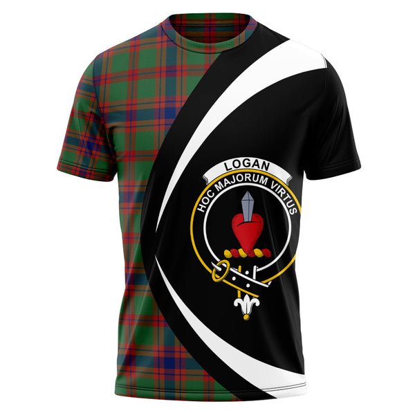 Logan Light Modern Clan Badge Tartan T-Shirt Circle Style Personalized