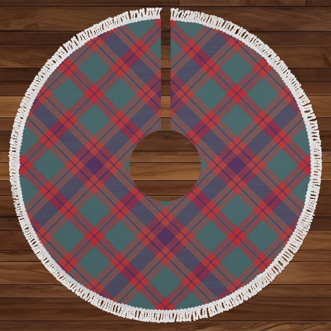 Logan Light Weathered Clan Badge Tartan Christmas Tree Skirt