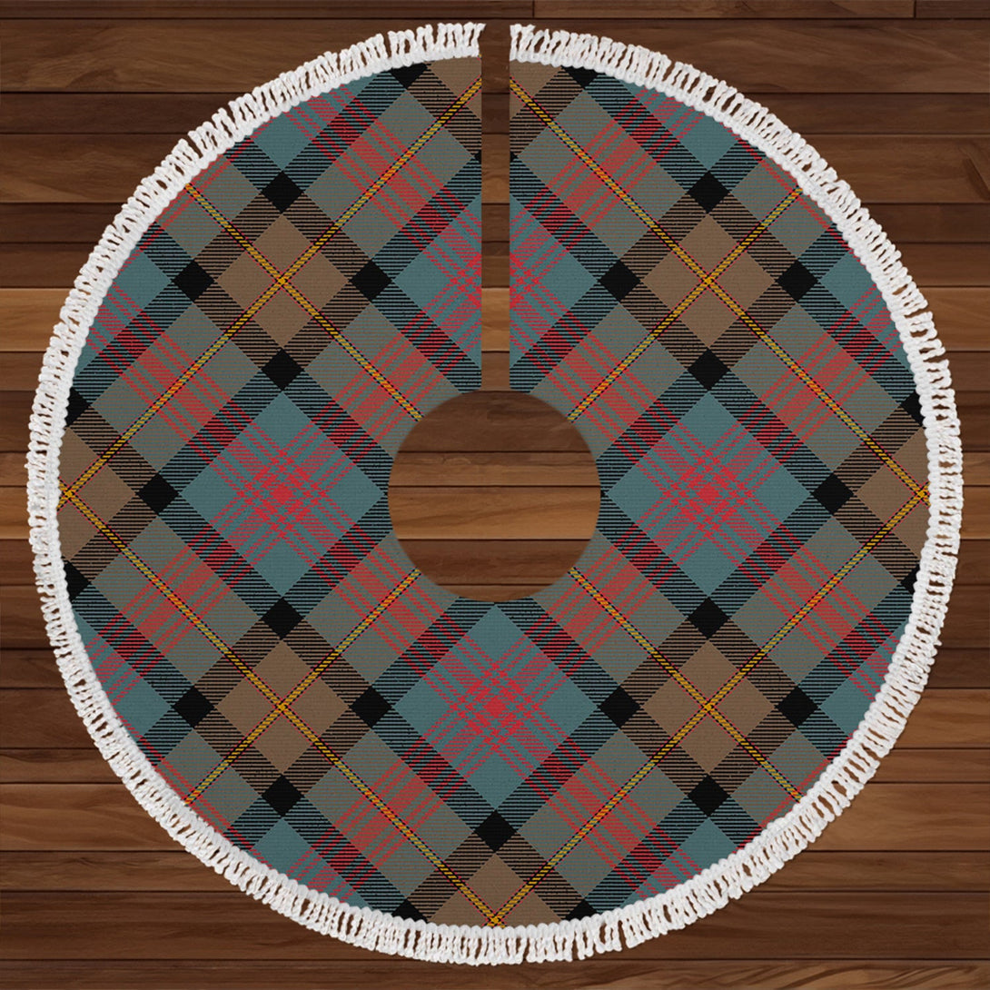 Logan Weathered Clan Badge Tartan Christmas Tree Skirt