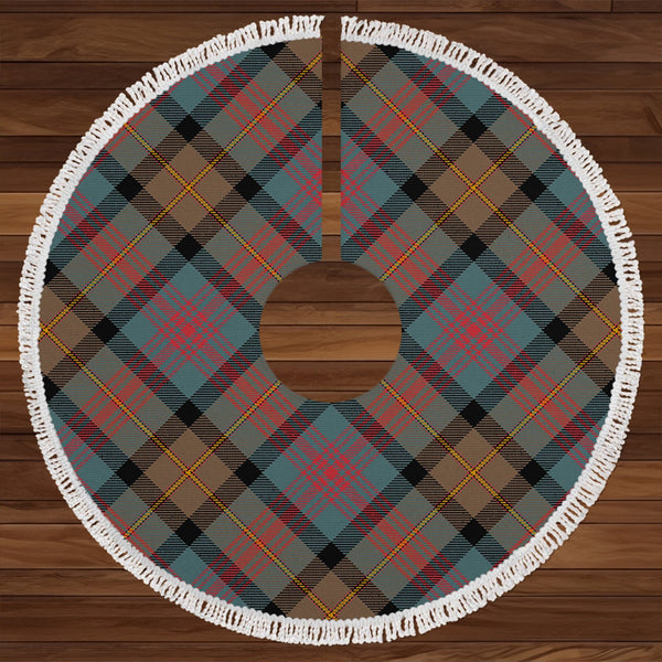 Logan Weathered Clan Badge Tartan Christmas Tree Skirt