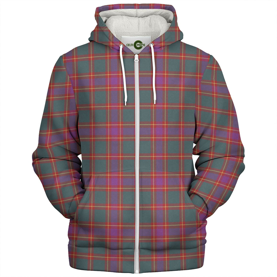 Logan 7 Weathered Tartan Sherpa Hoodie