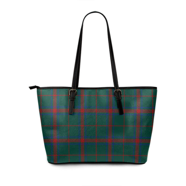 Loton Modern Tartan Leather Tote Bag