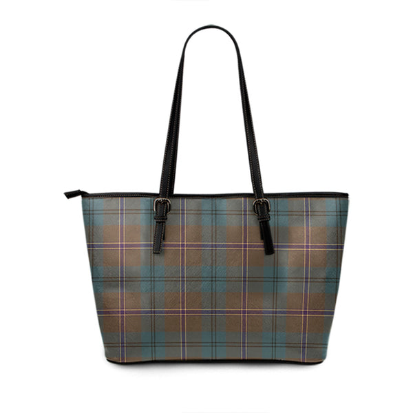 Lowry (Lavery) Weathered Tartan Leather Tote Bag