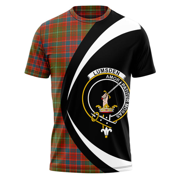 Lumsden Ancient Clan Badge Tartan T-Shirt Circle Style Personalized