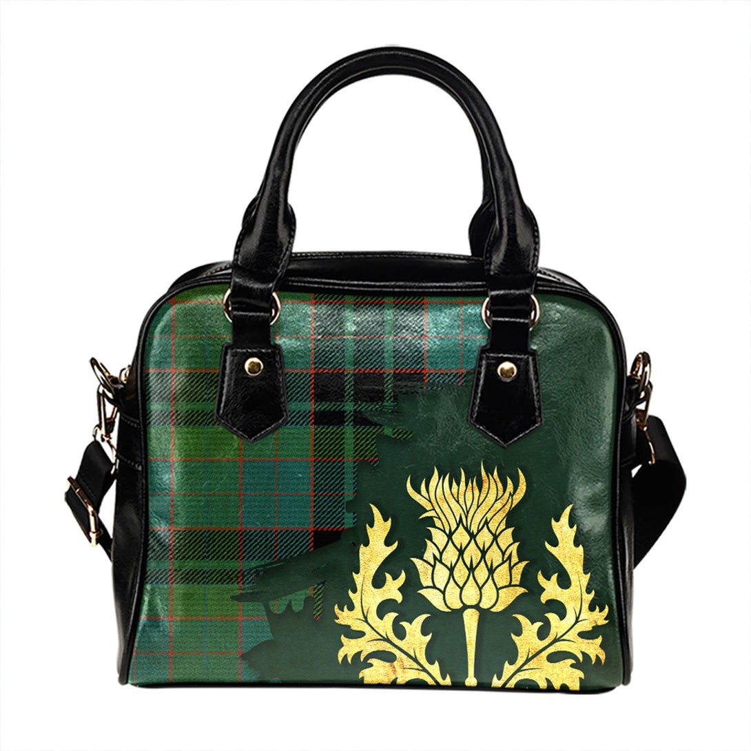 Lumsden Hunting (Lumsden Green) Ancient Tartan Shoulder Handbag Thistle Oldest Style