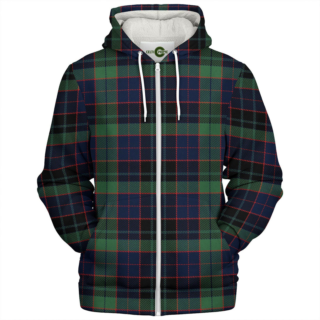 Lumsden Hunting (Lumsden Green) Modern Tartan Sherpa Hoodie