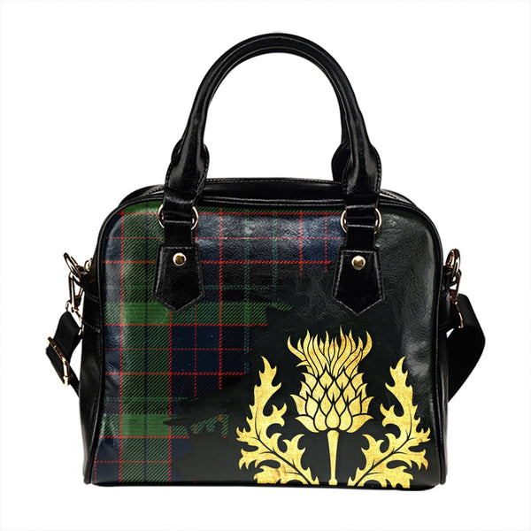 Lumsden Hunting (Lumsden Green) Modern Tartan Shoulder Handbag Thistle Oldest Style