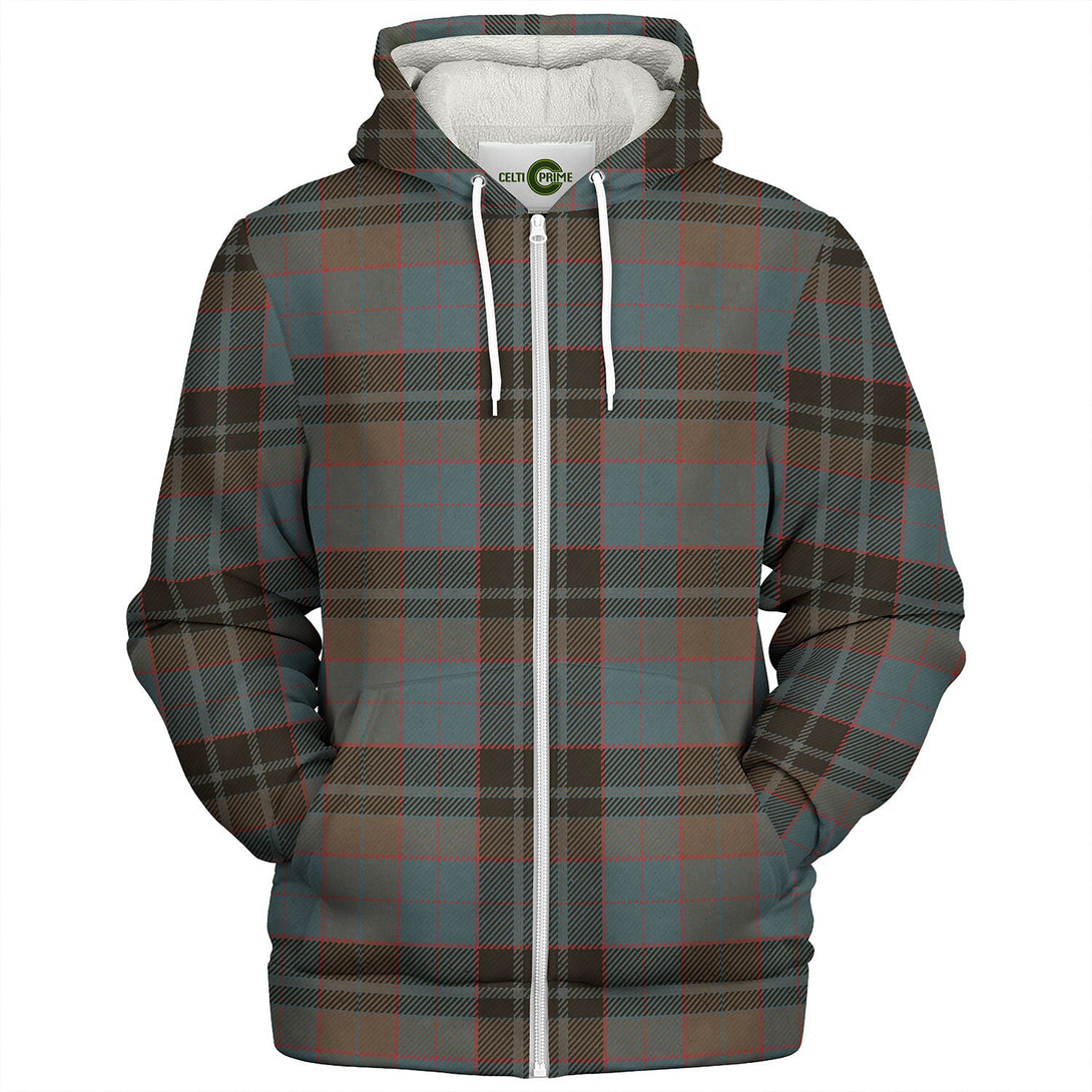 Lumsden Hunting (Lumsden Green) Weathered Tartan Sherpa Hoodie