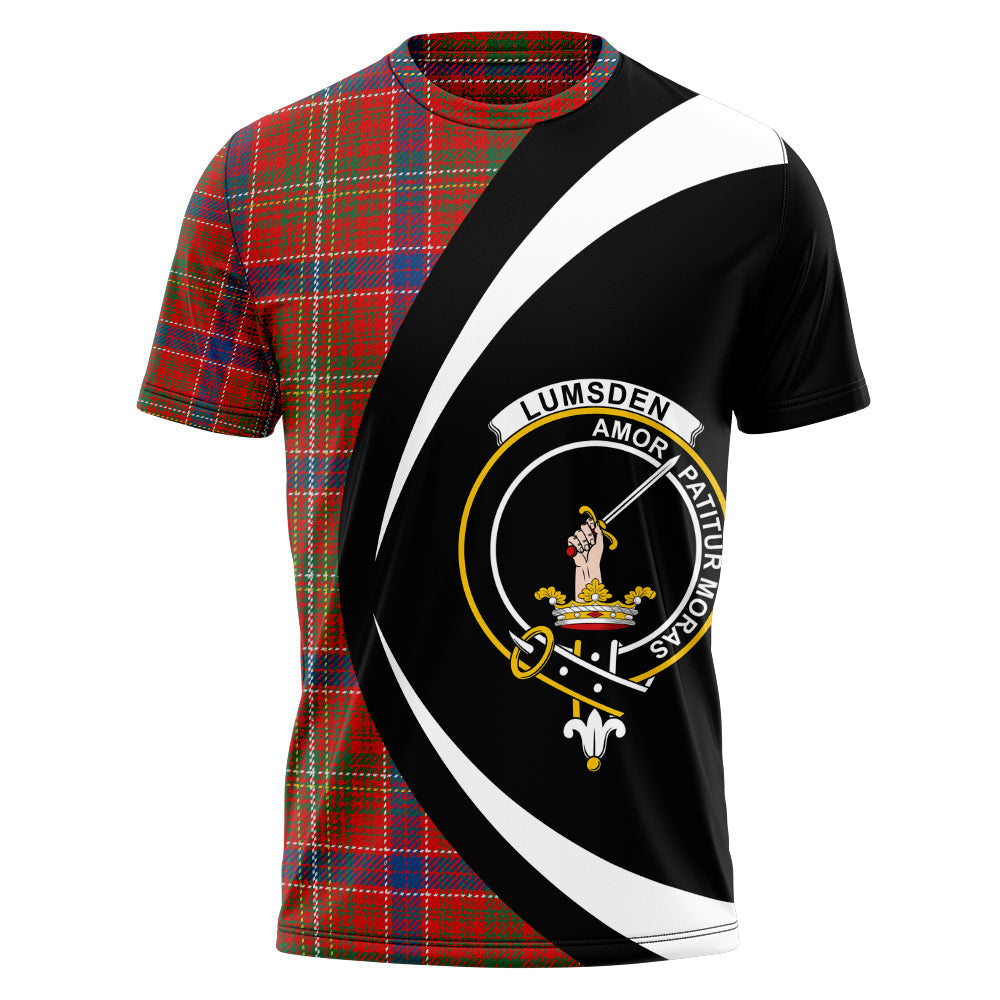 Lumsden Waistcoat Modern Clan Badge Tartan T-Shirt Circle Style Personalized