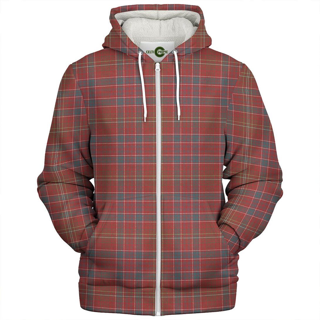 Lumsden Weathered Clan Badge Tartan Sherpa Hoodie