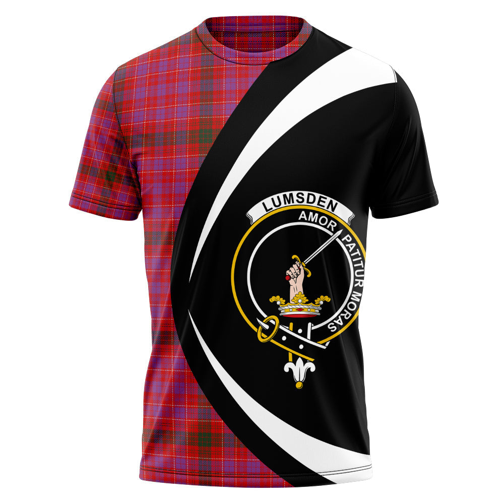 Lumsden of Clova Modern Clan Badge Tartan T-Shirt Circle Style Personalized