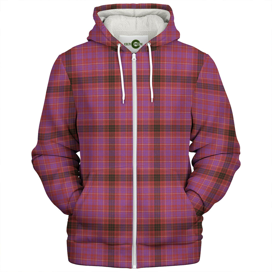 Lumsden of Clova Weathered Clan Badge Tartan Sherpa Hoodie