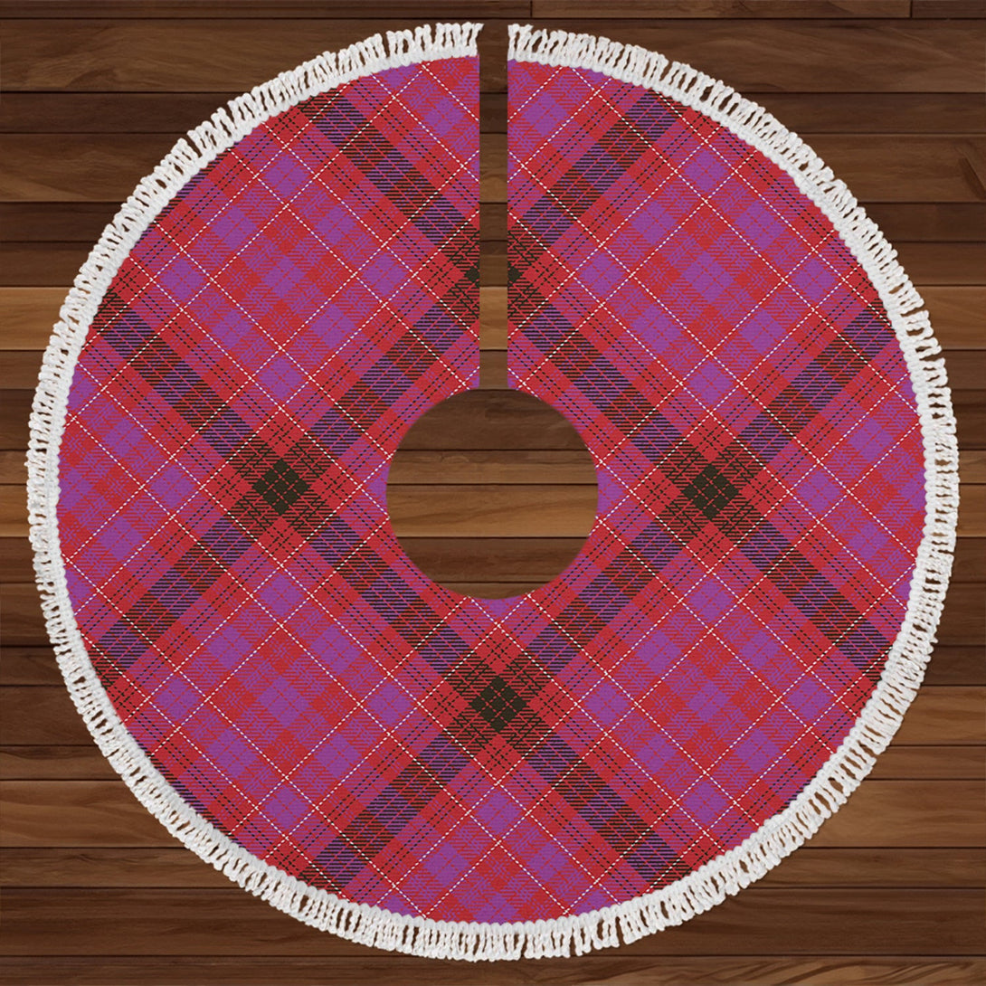 Lumsden of Clova Weathered Clan Badge Tartan Christmas Tree Skirt