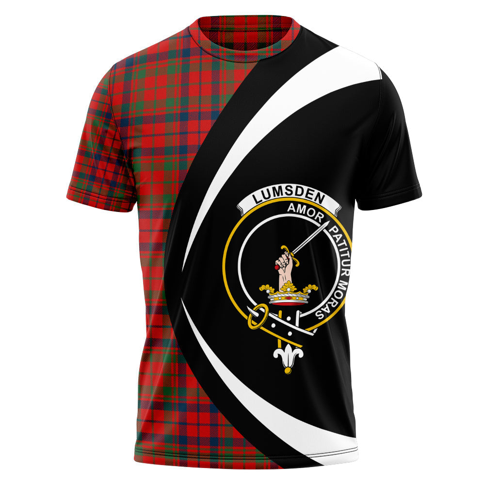 Lumsden of Kintore Modern Clan Badge Tartan T-Shirt Circle Style Personalized