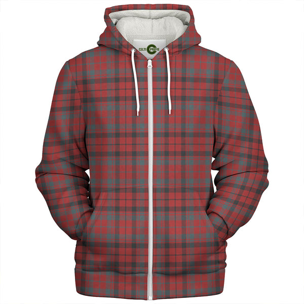 Lumsden of Kintore Weathered Clan Badge Tartan Sherpa Hoodie