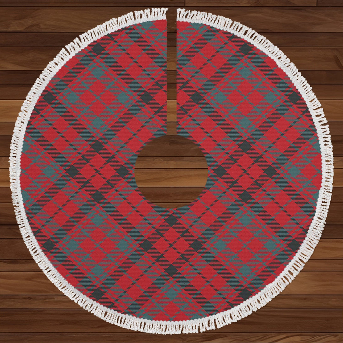 Lumsden of Kintore Weathered Clan Badge Tartan Christmas Tree Skirt