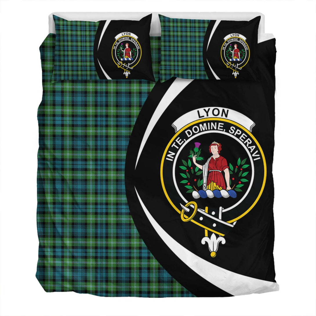 Lyon (Liall Lyall Lyle) Ancient Clan Badge Tartan Bedding Set Circle Style