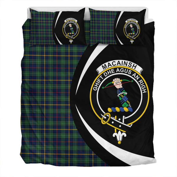 MacAinsh Modern Clan Badge Tartan Bedding Set Circle Style